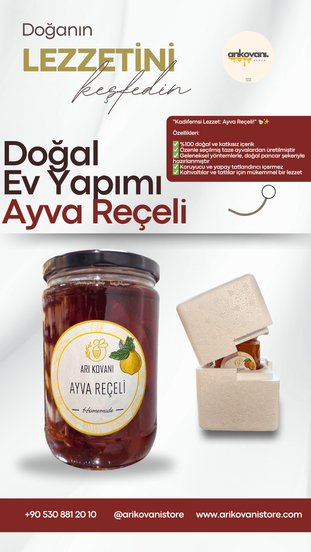 Ev Yapımı Doğal Reçel Çeşitleri (900gr) - arikovanistore