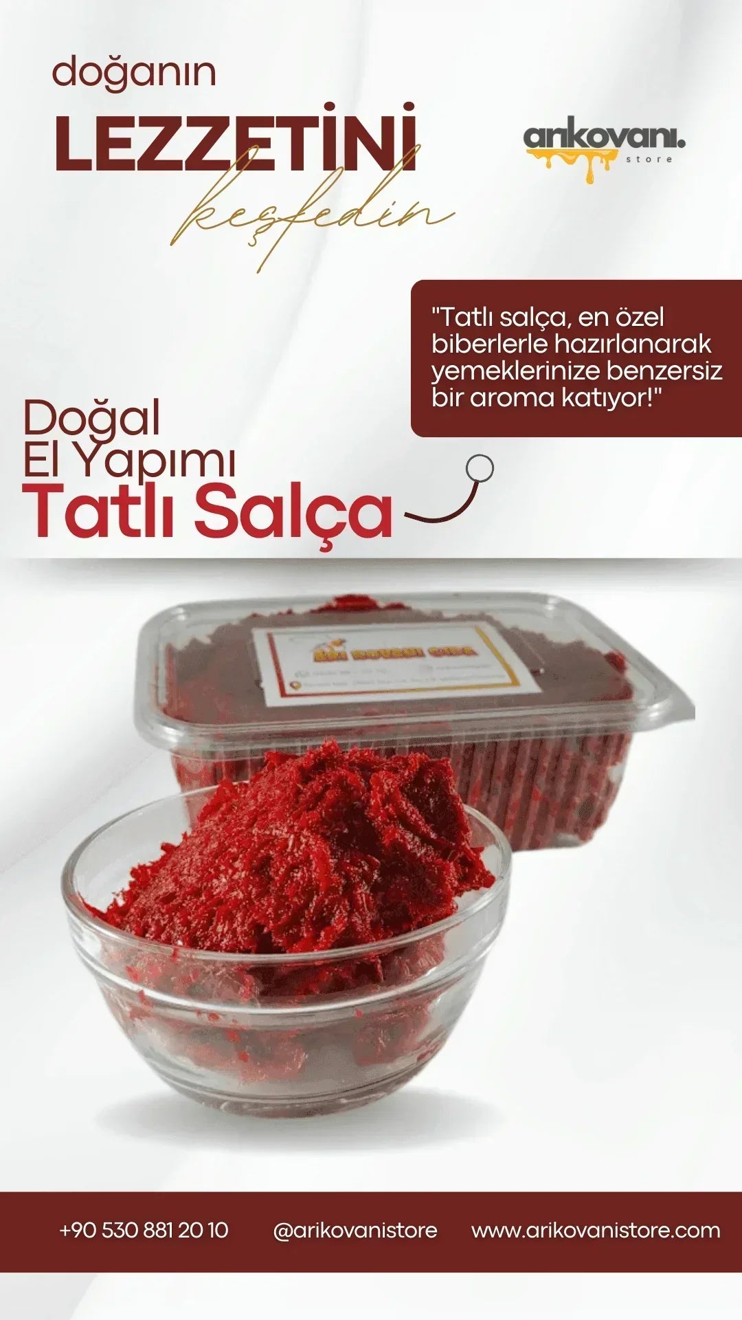 Doğal El Yapımı Tatlı Biber Salçası - arikovanistore