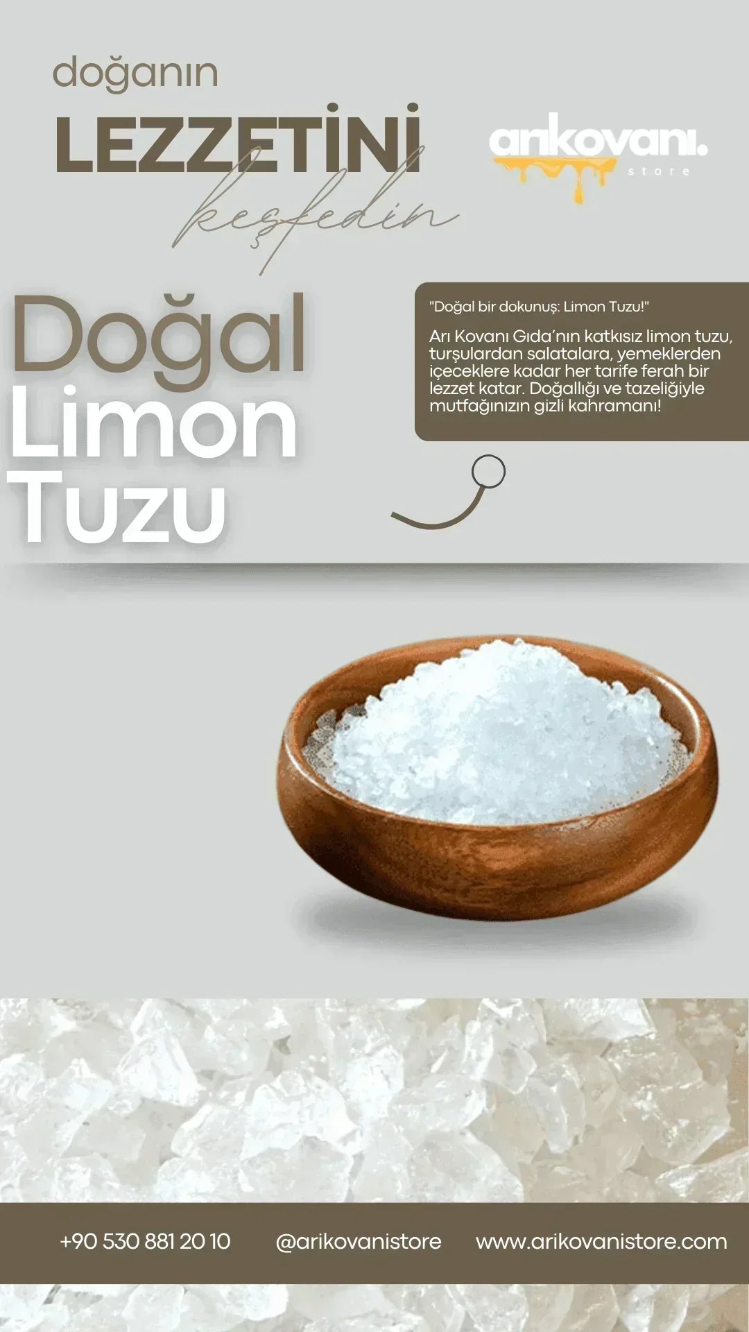 Doğal Limon Tuzu - arikovanistore