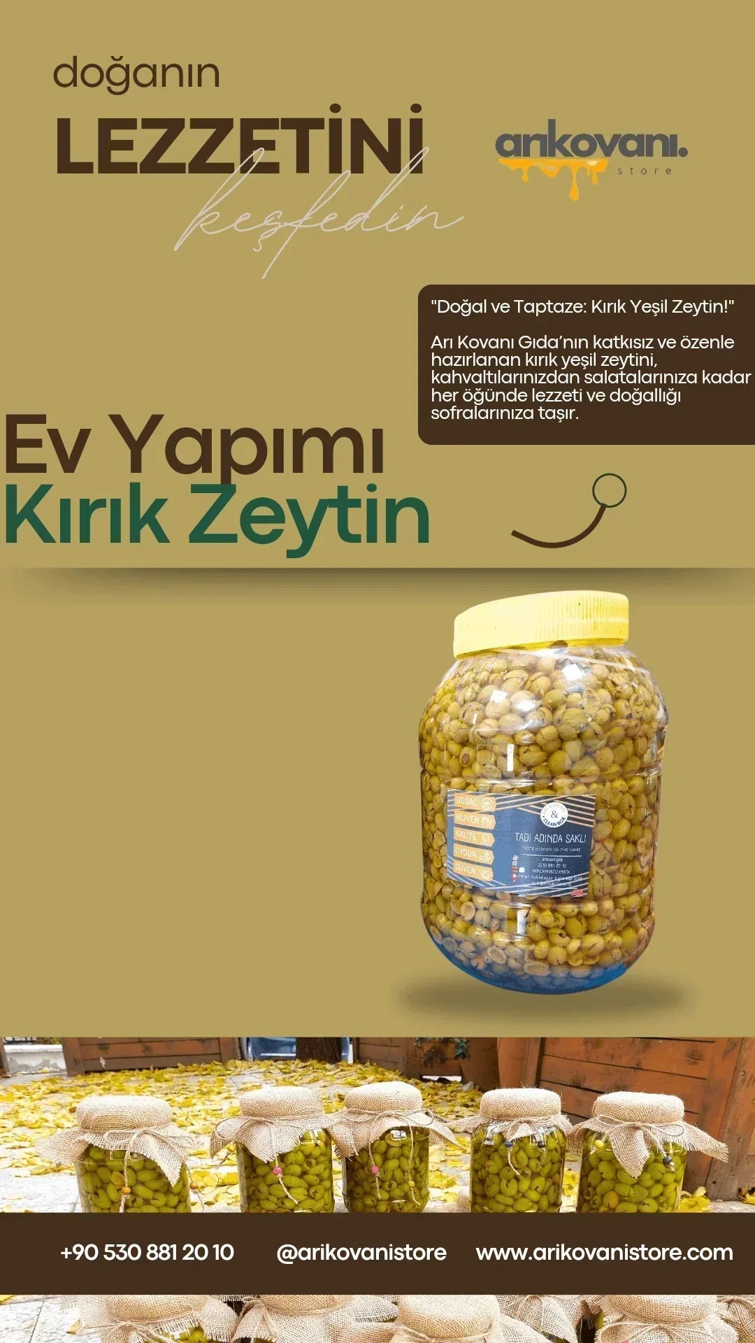 Ev Yapımı Nizip Kırık Zeytin - arikovanistore