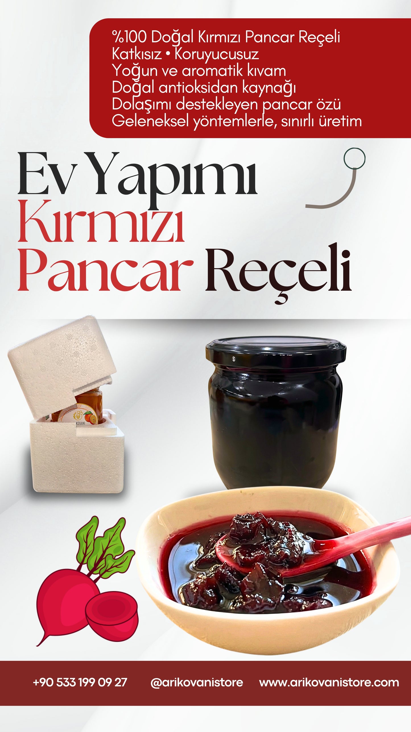 Ev Yapımı Doğal Reçel Çeşitleri (Brüt 675Gr)