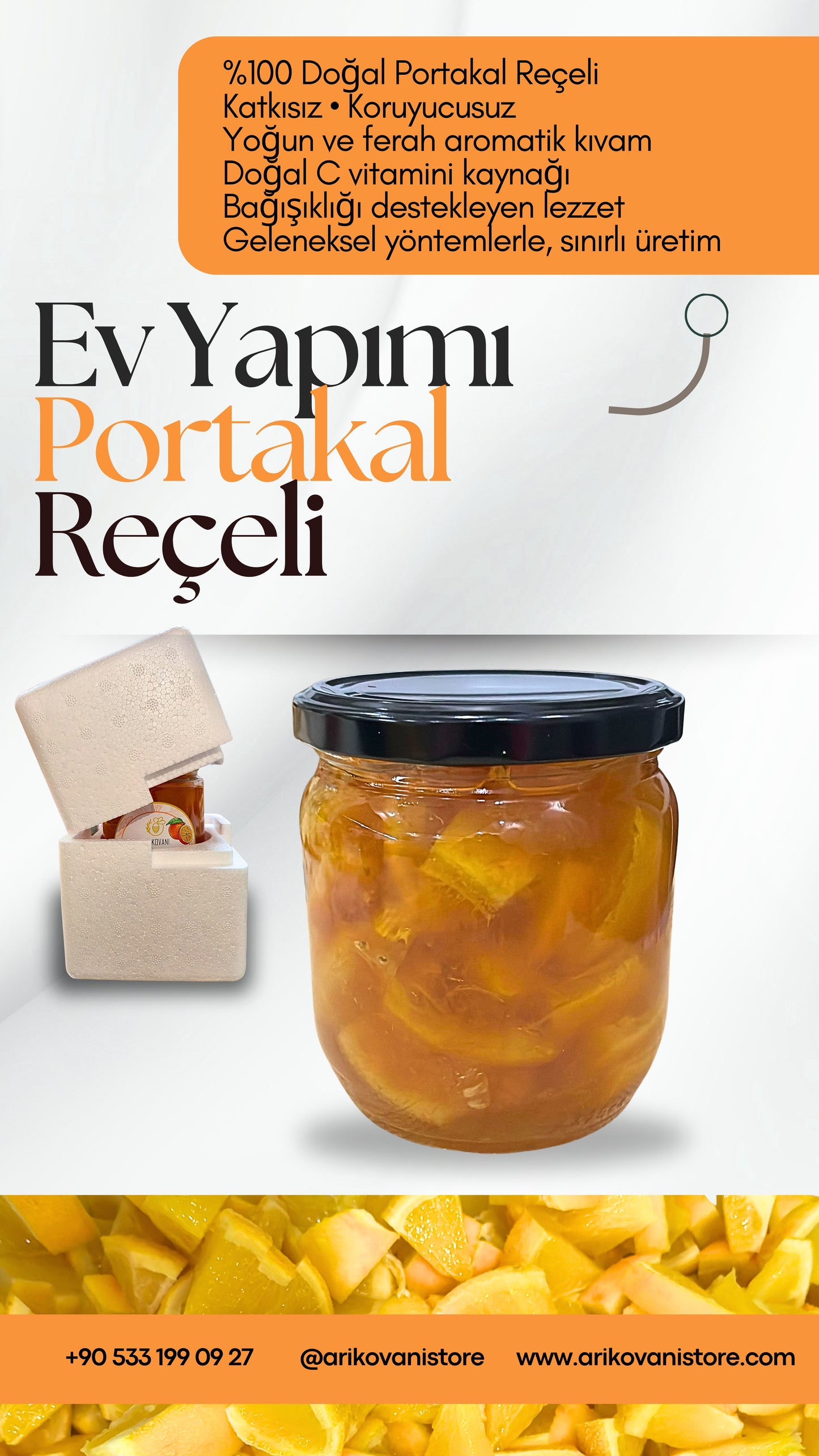 Ev Yapımı Doğal Reçel Çeşitleri (Brüt 675Gr)