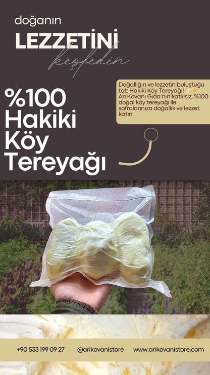 %100 Hakiki Toroslar Yayık Köy Tereyağı ( Vakumlu Poşetle Gönderilir)