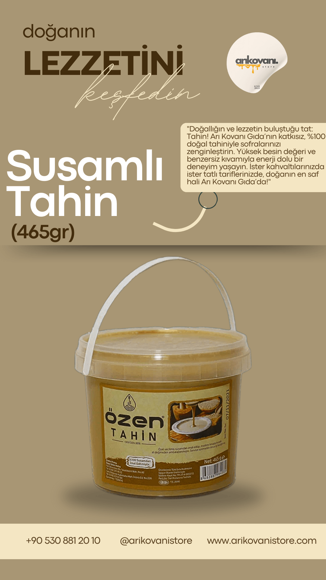 Özen Susamlı Tahin - arikovanistore